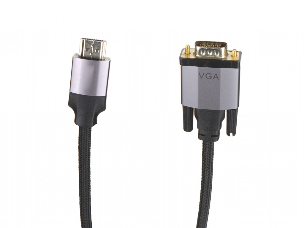 фото Аксессуар baseus enjoyment series hdmi male - vga male 2m dark grey caksx-k0g