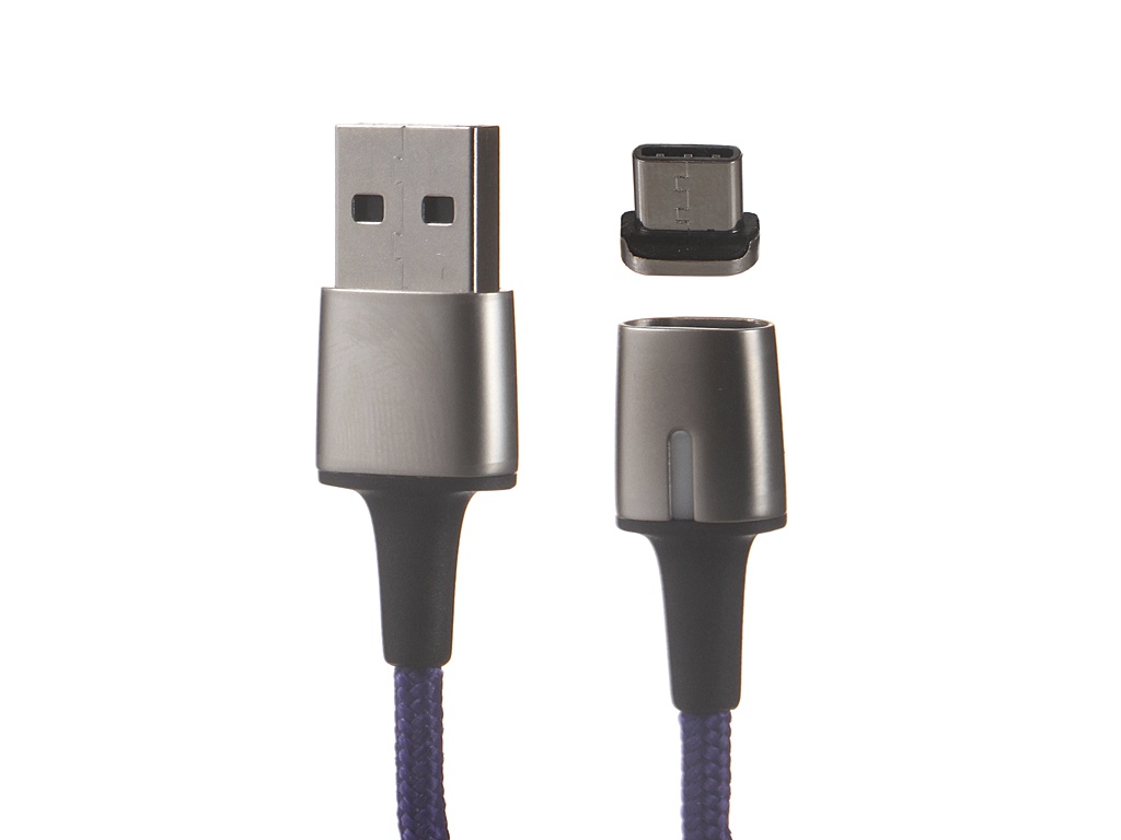 фото Аксессуар baseus zing magnetic usb - lightning 3a 1m purple catxc-a05