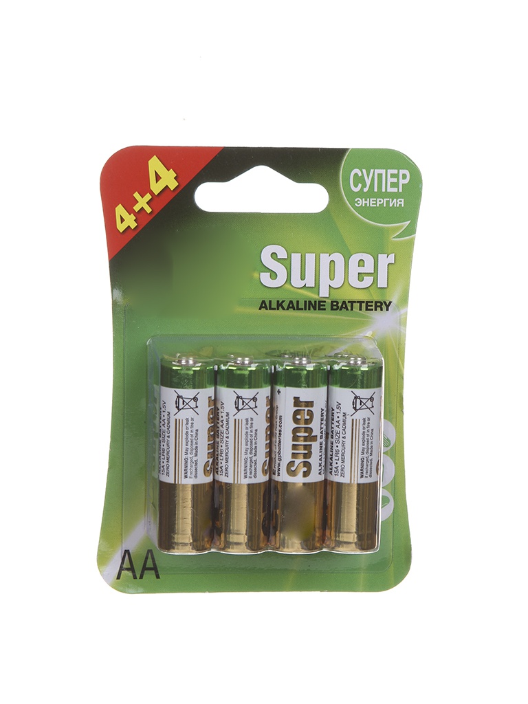 фото Батарейка aa - gp super alkaline 15a4/4lnt-2cr8 (8 штук)