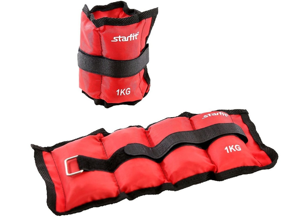 фото Утяжелитель starfit wt-401 1kg red ут-00010046