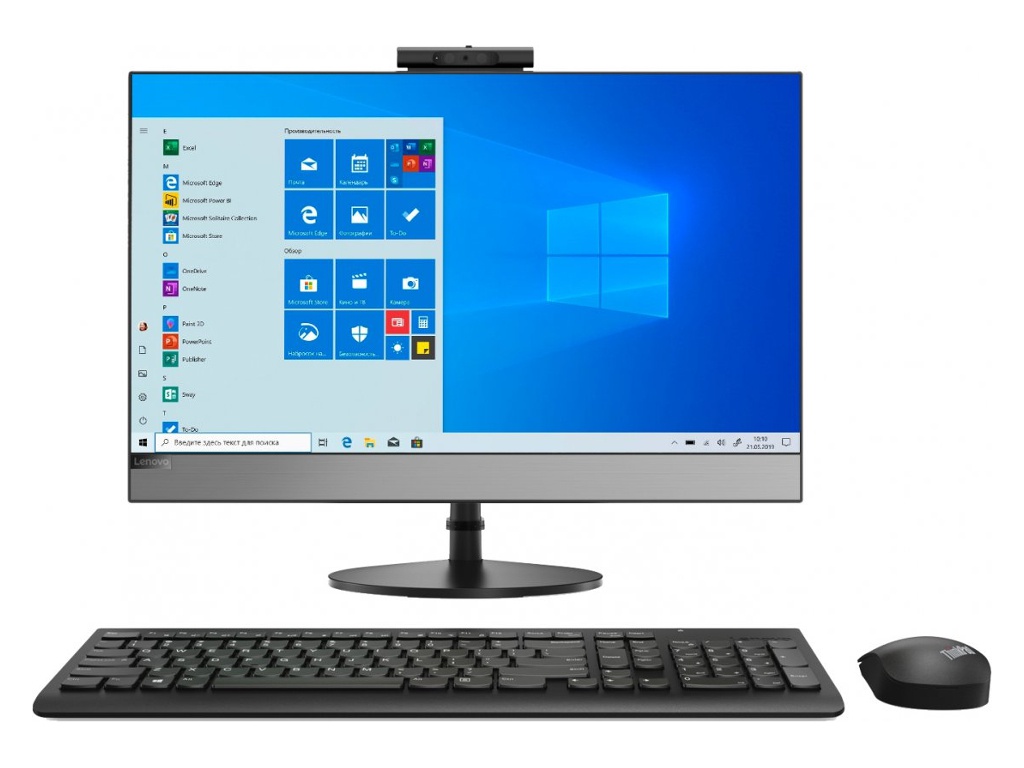 фото Моноблок lenovo v530-24icb black 10ux006pru (intel core i5-9400t 1.8 ghz/8192mb/256gb ssd/dvd-rw/amd radeon 530 2048mb/wi-fi/bluetooth/cam/23.8/1920x1080/windows 10 pro 64-bit)