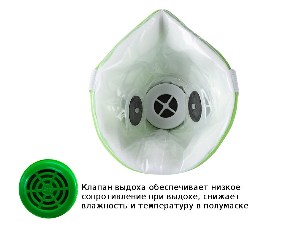 фото Защитная маска бриз 1102 (у-2к) класс защиты ffp1 (до 4 пдк) бриз-1102