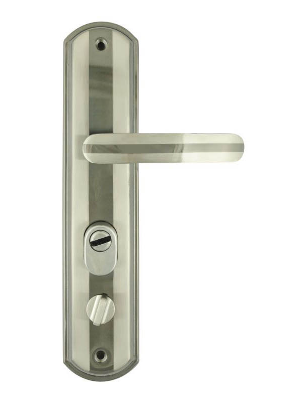 фото Ручка дверная нора-м 200-68мм eco левая matt chrome-black nickel 16675