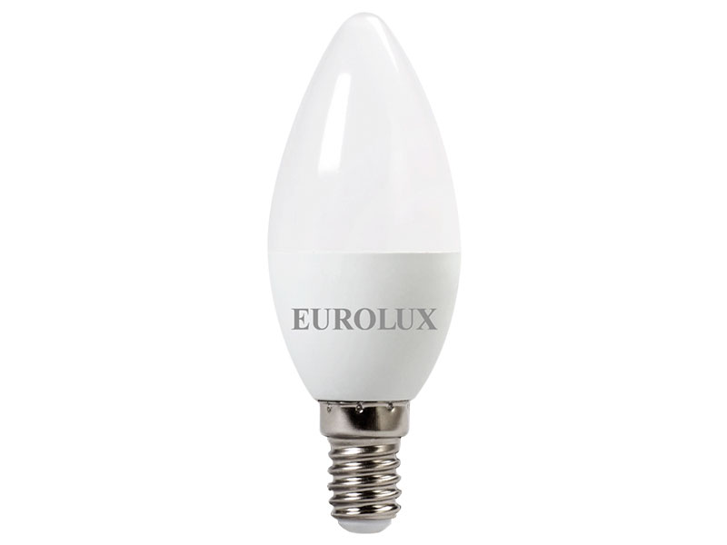 Лампочка Eurolux Свеча LL-E-C37-7W-230-2.7K-E14 76/2/7