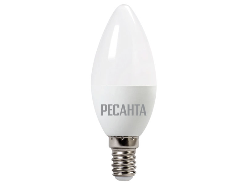 

Лампочка Ресанта Свеча LL-R-C37-5W-230-4K-E14 76/1/2, LL-R-C37-5W-230-4K-E14