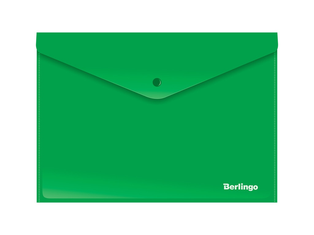 Папка Berlingo A4 180мкм, непрозрачная, на кнопке Green AKk_04404