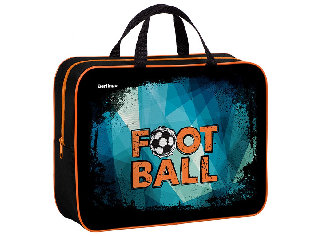 

Папка Berlingo Football A4 350x265x80mm 1 отделение, текстиль, на молнии FB70-012, FB70-012