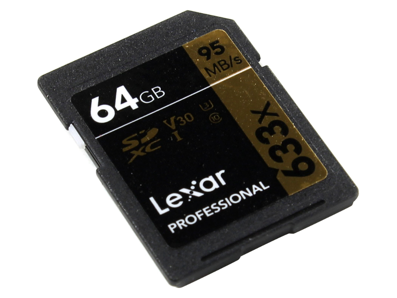 фото Карта памяти 64gb - lexar secure digital xc 663x class 10 uhs-i lsd64gcb1eu633