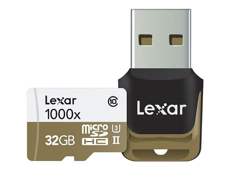 фото Карта памяти 32gb - lexar micro secure digital hc 1000x class 10 uhs-ii lsdmi32gcbeu1000r + usb карт-ридер