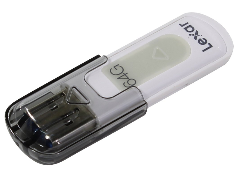 

USB Flash Drive 64Gb - Lexar JumpDrive V100 White-Grey LJDV100-64GABEU, JumpDrive V100