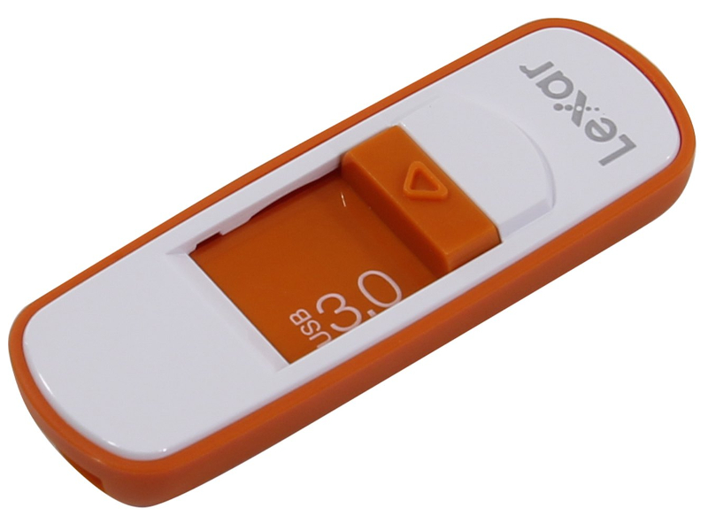 фото Usb flash drive 32gb - lexar jumpdrive s75 white-orange ljds75-32gabeu