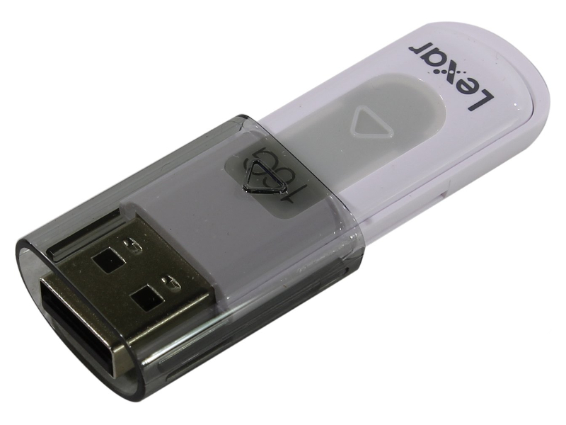 фото Usb flash drive 16gb - lexar jumpdrive s50 transparent-white ljds50-16gabbk