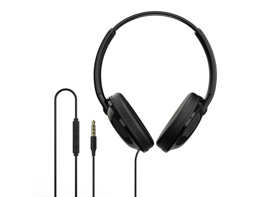 фото Наушники borofone bo1 enjoybass in-line control wired headphone black