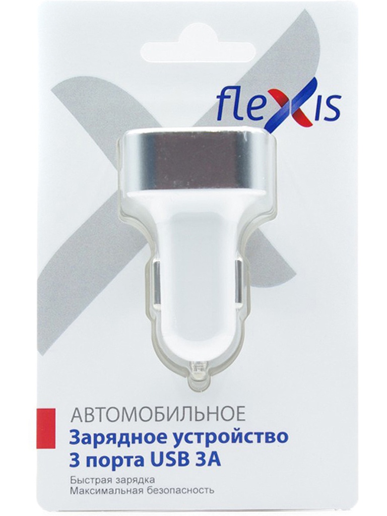 фото Зарядное устройство flexis power 3xusb 3a fx-cc-33a-wh