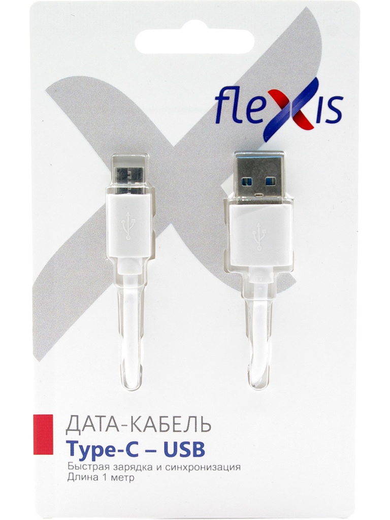 

Аксессуар Flexis Simple USB - Type-C 1m White FX-CAB-STC-WH, FX-CAB-STC-WH