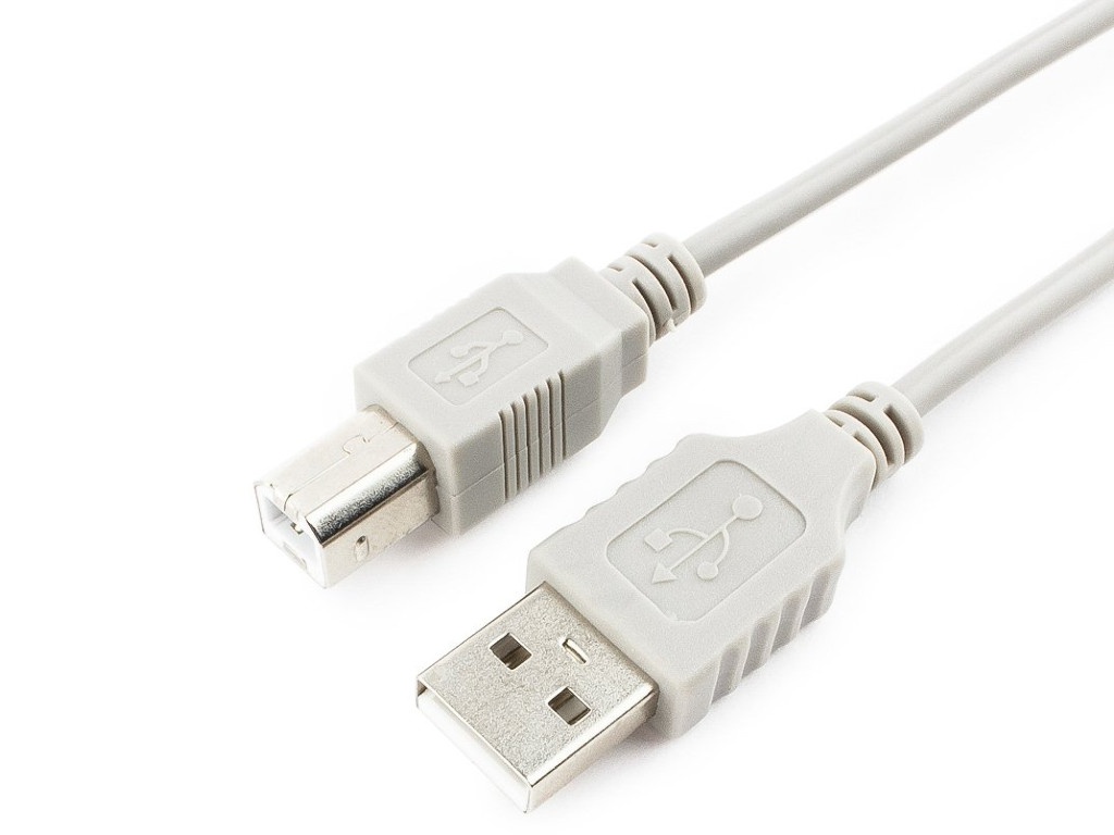 Аксессуар Gembird USB2.0 AM/BM 1.8m Grey CC-USB2-AMBM-6 кабель usb 2 0 am bm gembird cablexpert 1 8м пакет cc usb2 ambm 6