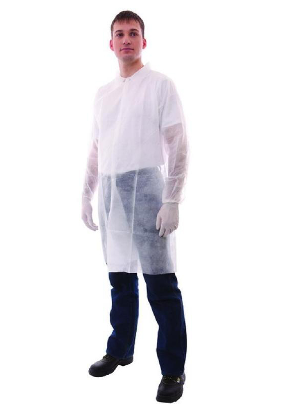 

Халат медицинский одноразовый Klever р.XL 10шт White 469595, 469595