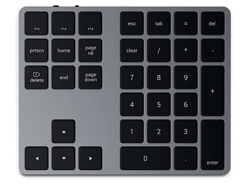 Клавиатура Satechi Aluminum Slim Wireless Keyboard Space Grey ST-XLABKM клавиатура baseus k01b wireless tri mode keyboard frosted grey b00955504833 00