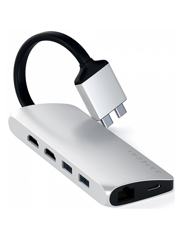 

Хаб USB Satechi Type-C Dual Multimedia Adapter Silver ST-TCDMMAS, ST-TCDMMAS