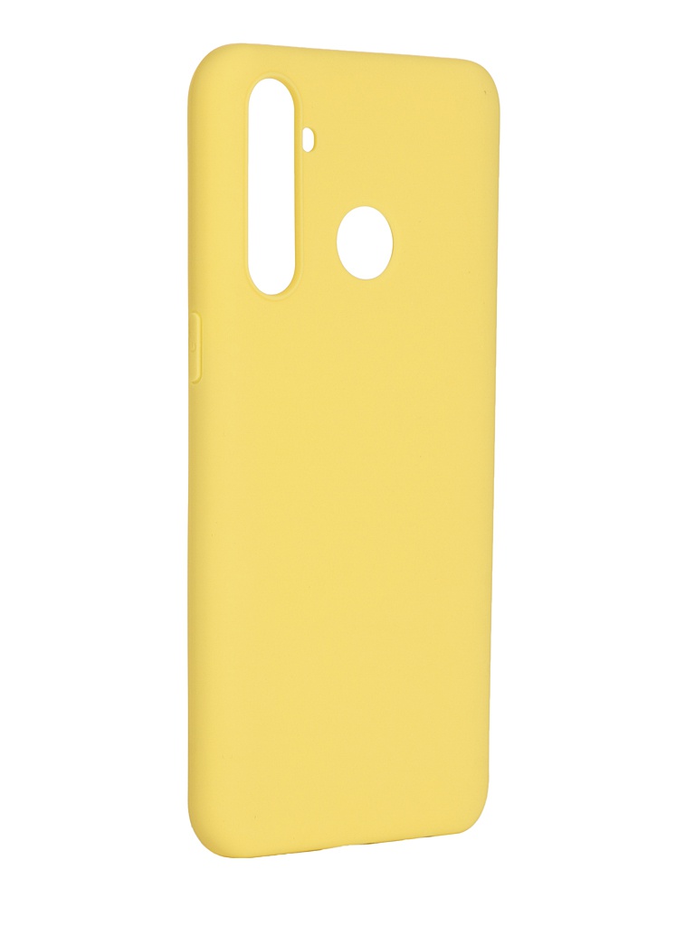 фото Чехол pero для realme 5 pro soft touch yellow cc01-r5py