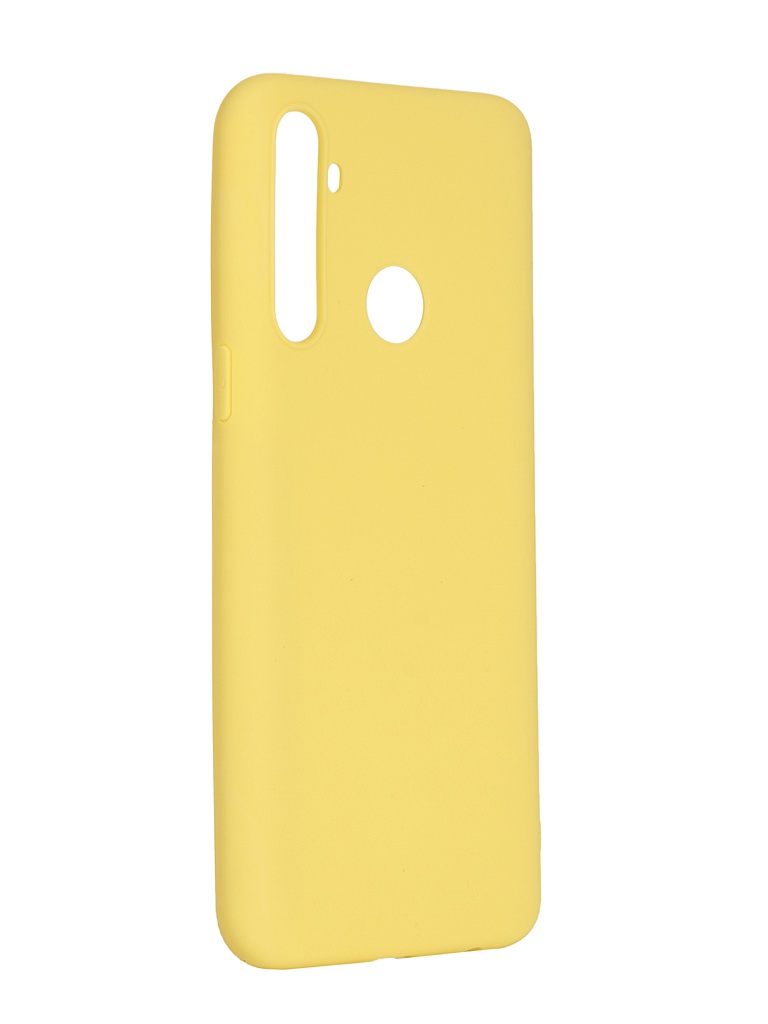 фото Чехол pero для realme 5 soft touch yellow cc01-r5y