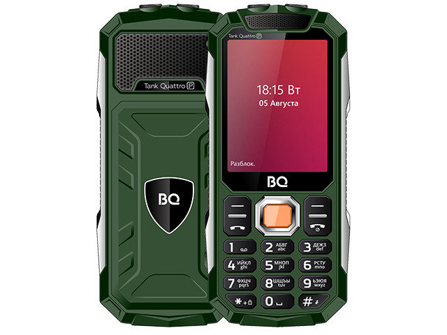 

Сотовый телефон BQ 2817 Tank Quattro Power Green, 2817 TANK QUATTRO Power