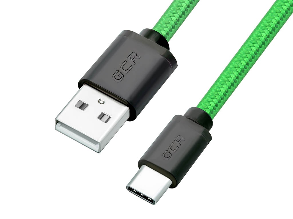 

Аксессуар Greenconnect USB 2.0 AM/CM 1m Black-Green GCR-51744, GCR-51744