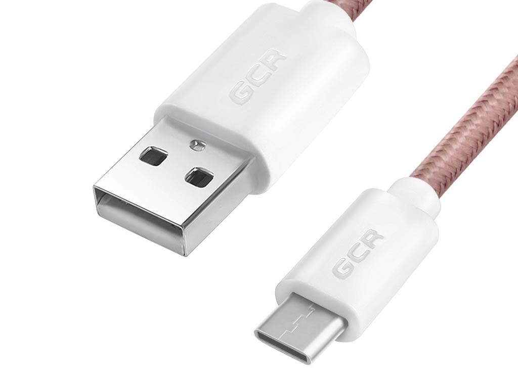 фото Аксессуар greenconnect usb 2.0 - type-c 1m pink gcr-51708