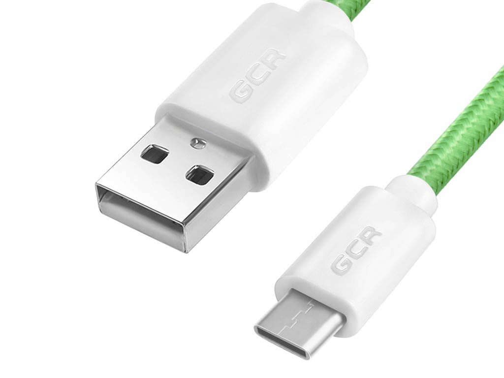 

Аксессуар Greenconnect USB 2.0 - Type-C 3A 1m Green GCR-51705, GCR-51705