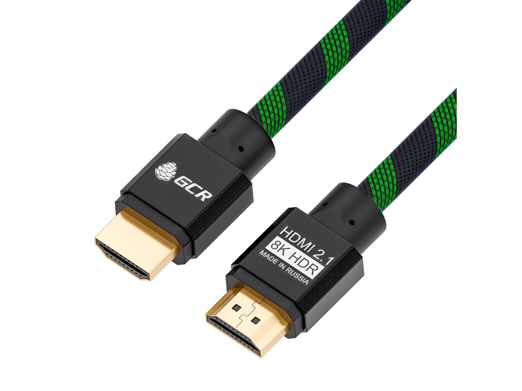 фото Аксессуар greenconnect bicolor hdmi 2.1 2m black gcr-51834