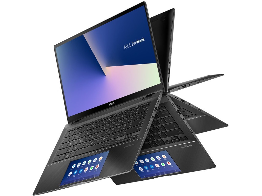 фото Ноутбук asus zenbook flip ux463fl-ai023t grey 90nb0ny1-m00770 (intel core i5-10210u 1.6 ghz/8192mb/512gb ssd/nvidia geforce mx250 2048mb/wi-fi/bluetooth/cam/14.0/1920x1080/touchscreen/windows 10 home 64-bit)