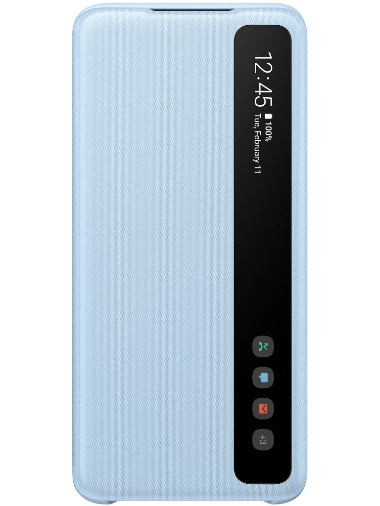 фото Чехол для samsung galaxy s20 smart clear view cover sky blue ef-zg980clegru