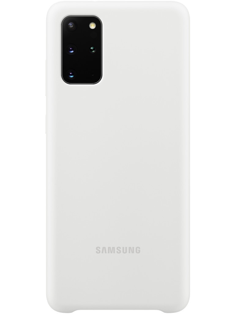 фото Чехол для samsung galaxy s20 plus silicone cover white ef-pg985twegru