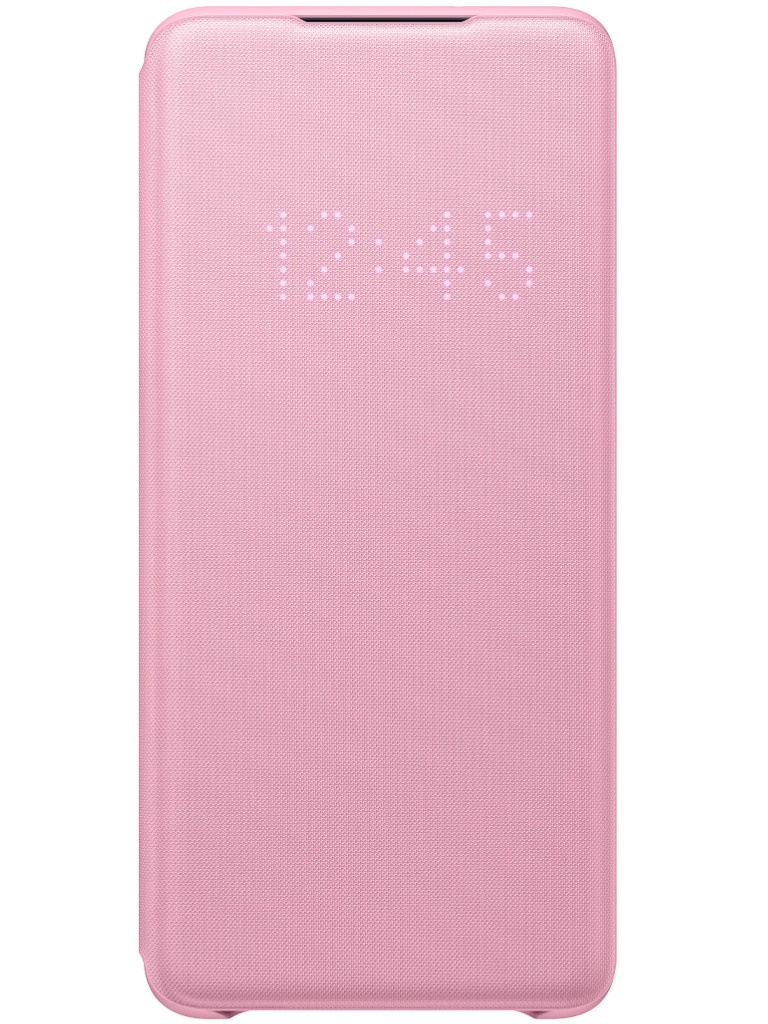 фото Чехол для samsung galaxy s20 plus smart led view cover pink ef-ng985ppegru