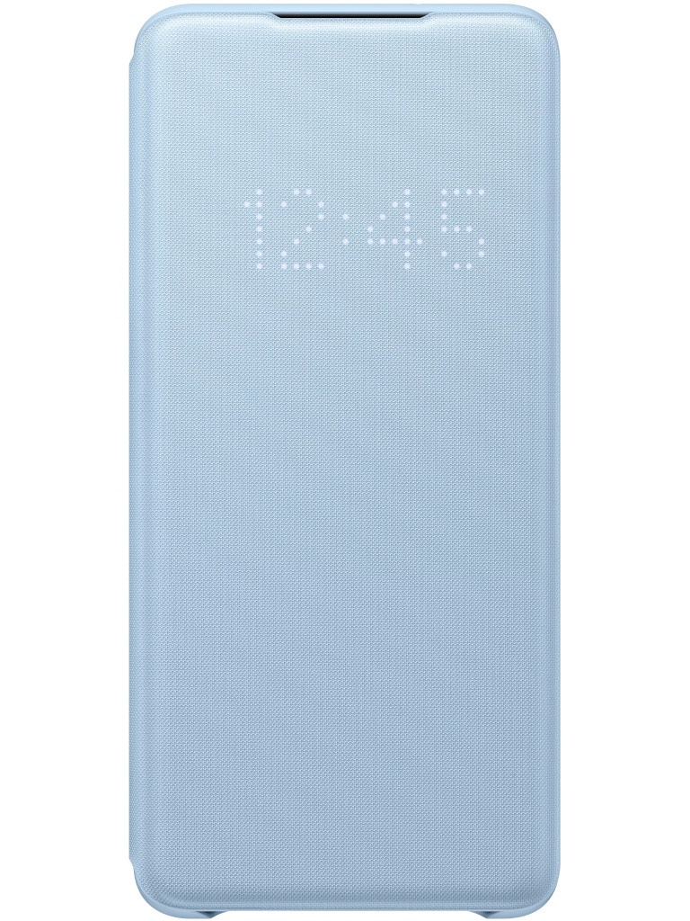 фото Чехол для samsung galaxy s20 plus smart led view cover sky blue ef-ng985plegru