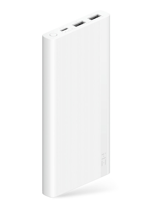 фото Внешний аккумулятор xiaomi zmi jd810 power bank 10000mah 18w dual port usb-a/type-c quick charge 3.0 white