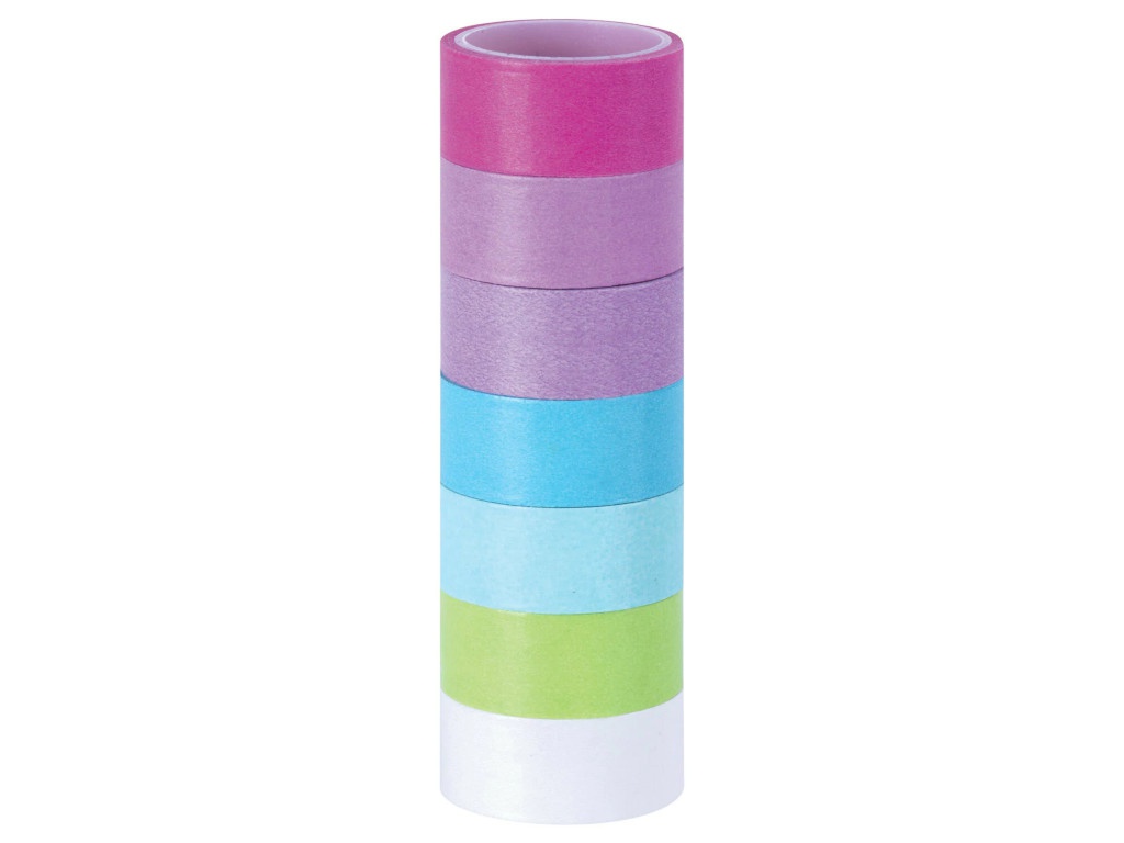

Клейкие Washi-ленты Остров Сокровищ Пастель 15mm x 3m 7 цветов 661701, Пастель