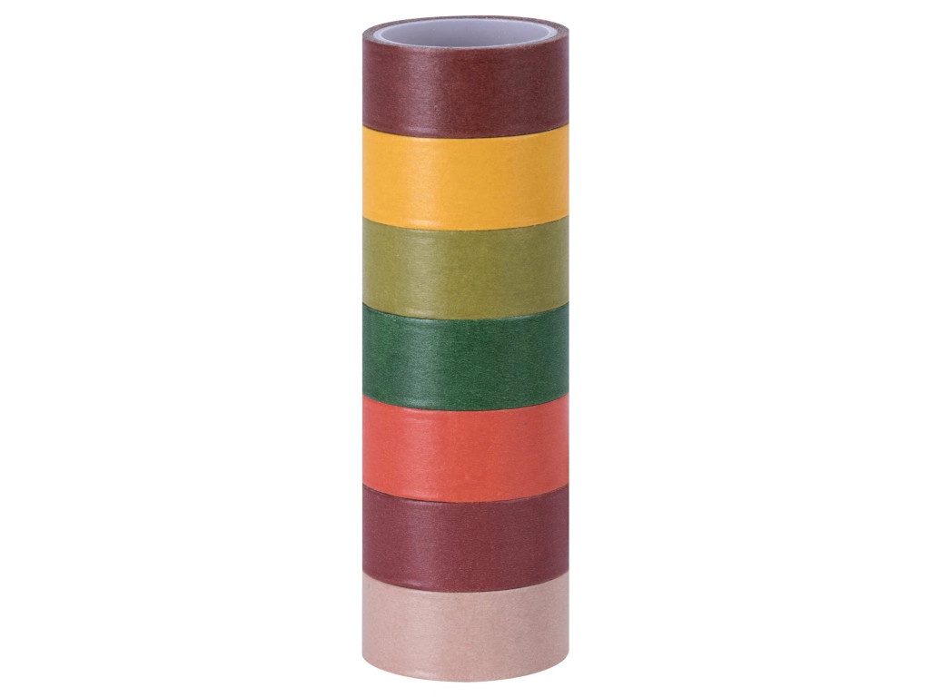 

Клейкие Washi-ленты Остров Сокровищ Интенсив 15mm x 3m 7 цветов 661698, Интенсив