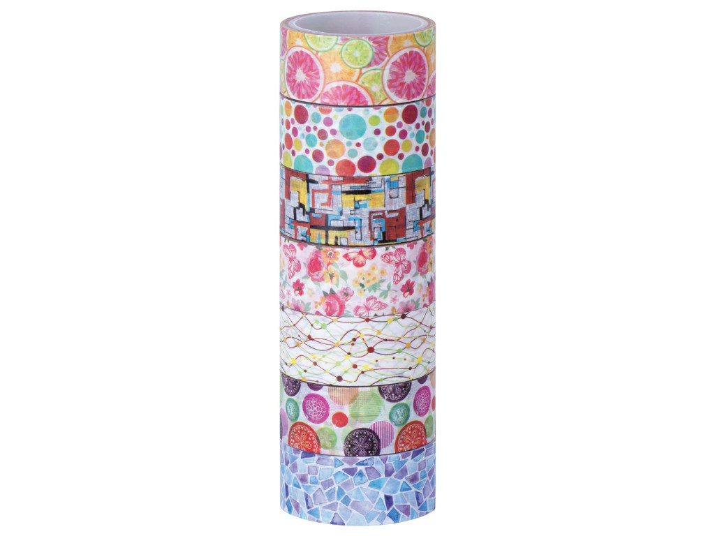 

Клейкие Washi-ленты Остров Сокровищ Микс №2 15mm x 3m 7 цветов 661710, Микс №2