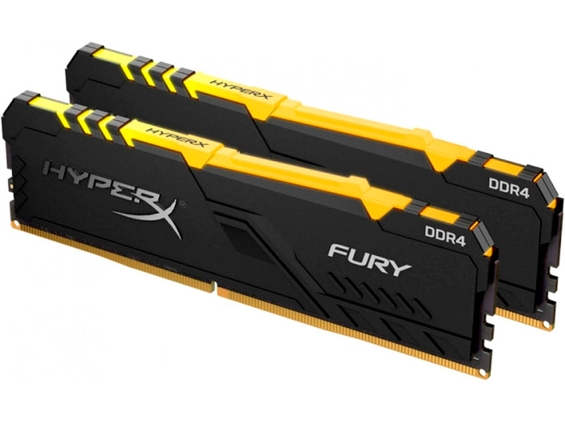 фото Модуль памяти hyperx fury rgb ddr4 dimm 3600mhz pc-28800 cl17 - 16gb kit (2x8gb) hx436c17fb3ak2/16