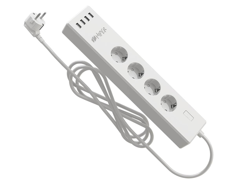 

Сетевой фильтр Hiper IoT PS44 4 Sockets 1.5m, IoT PS44