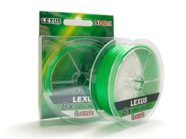 фото Леска fanatik lexus pe x8 (#2,0) 0.23mm 140m light green lxpex814020