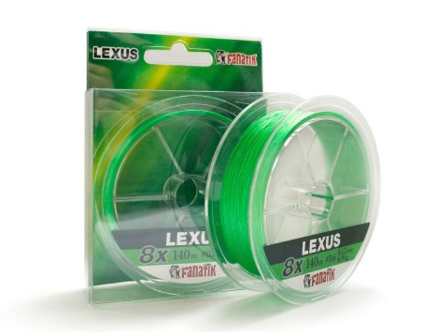 фото Леска fanatik lexus pe x8 (#1,5) 0.20mm 140m light green lxpex814015