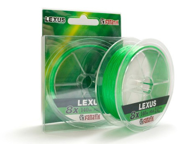 фото Леска fanatik lexus pe x8 (#1,0) 0.16mm 140m light green lxpex814010