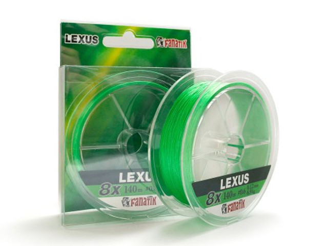 фото Леска fanatik lexus pe x8 (#0,8) 0.14mm 140m light green lxpex814008