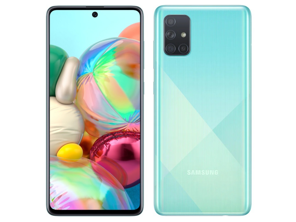 фото Сотовый телефон samsung sm-a715f galaxy a71 6gb/128gb light blue выгодный набор + серт. 200р!!!