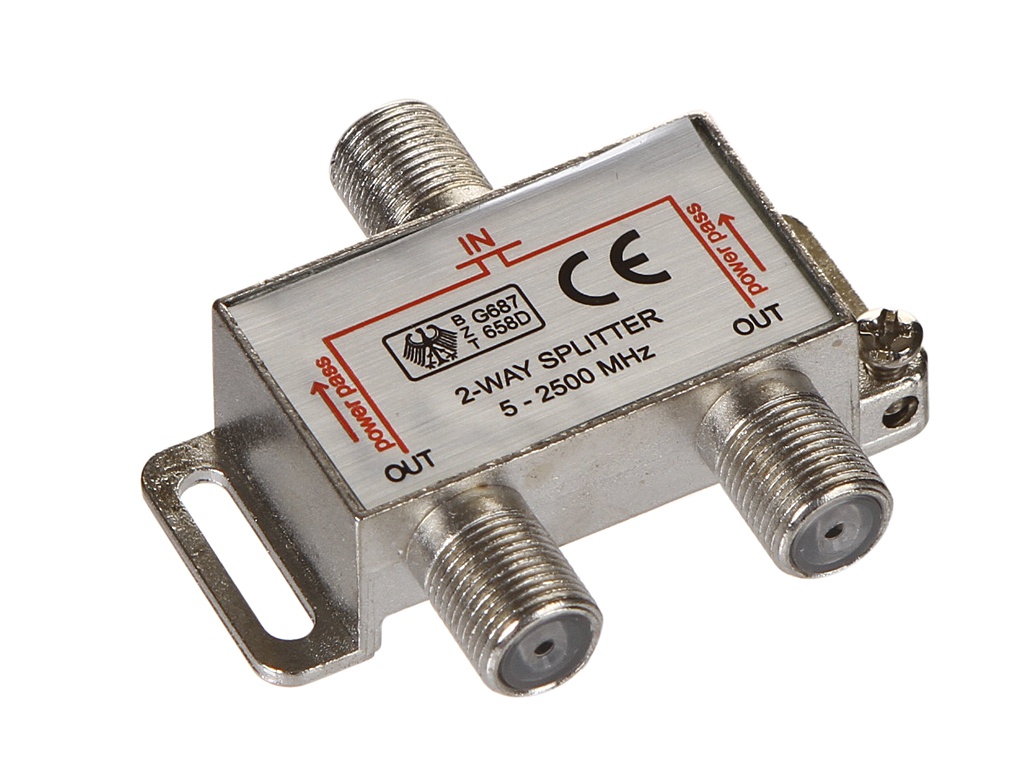 

Сплиттер Ripo на 2 направления под F разъемы 5-2500 MHz 005-400083, 005-400083