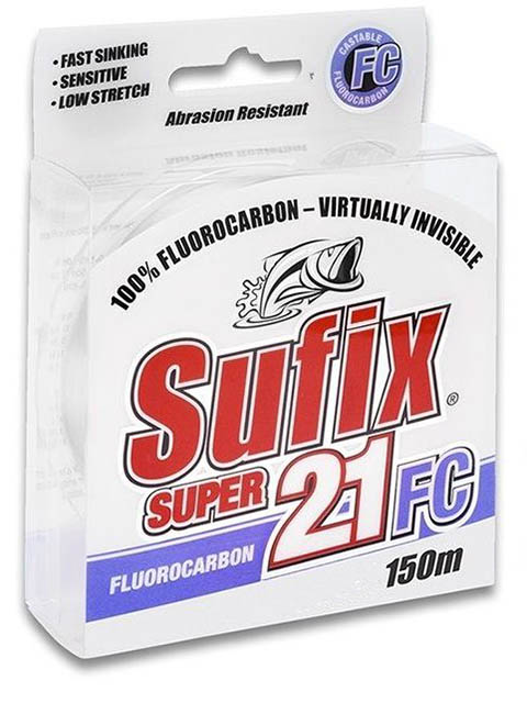 фото Леска sufix super 21 fluorocarbon 0.25mm 150m ds1in025024b2s