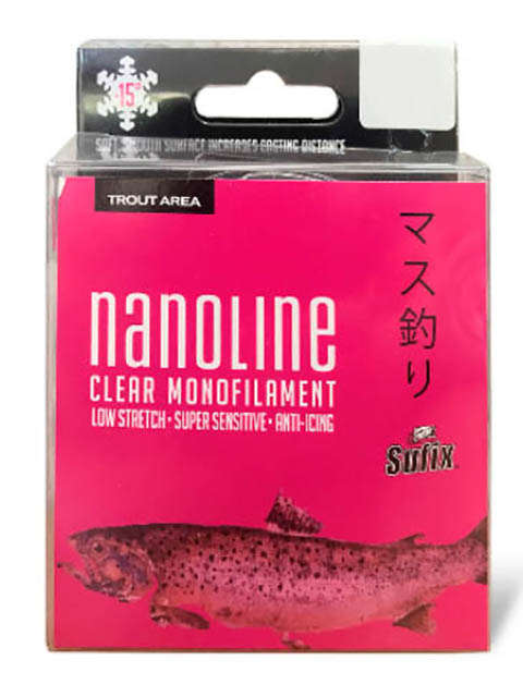 фото Леска sufix nanoline trout 0.14mm 150m 1.8kg transparent snl14c150