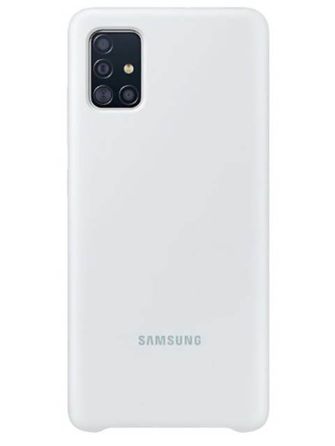 фото Чехол для samsung a515 galaxy a51 silicone cover white ef-pa515twegru